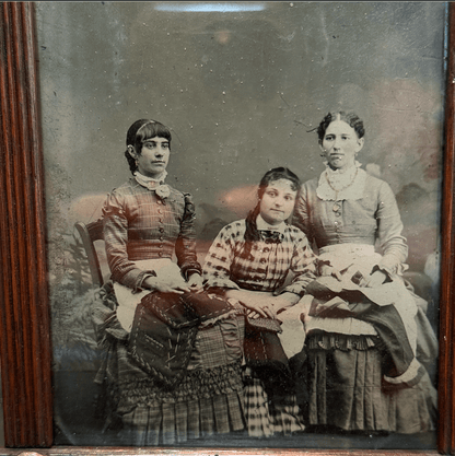 Victorian Wood Framed Large Tintype - Loved To Death