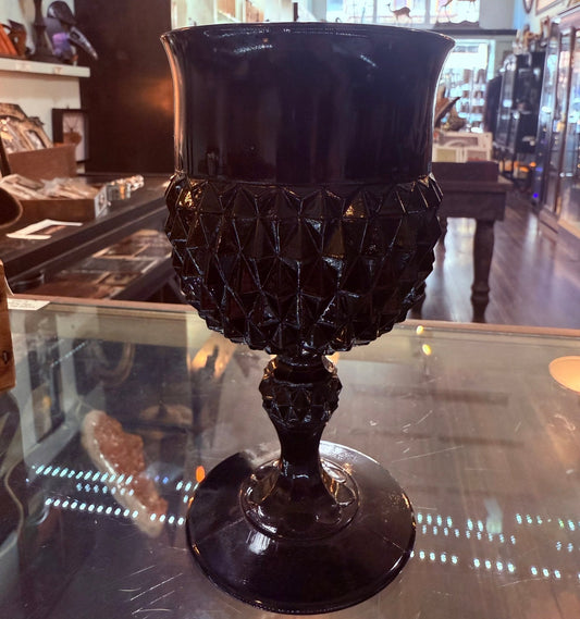 Vintage Large Black Amethyst Point Goblet - Loved To Death