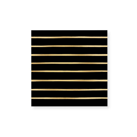 Black & Gold Lines Foil Matches