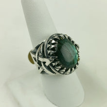 Load image into Gallery viewer, Sterling Labradorite Star Ring
