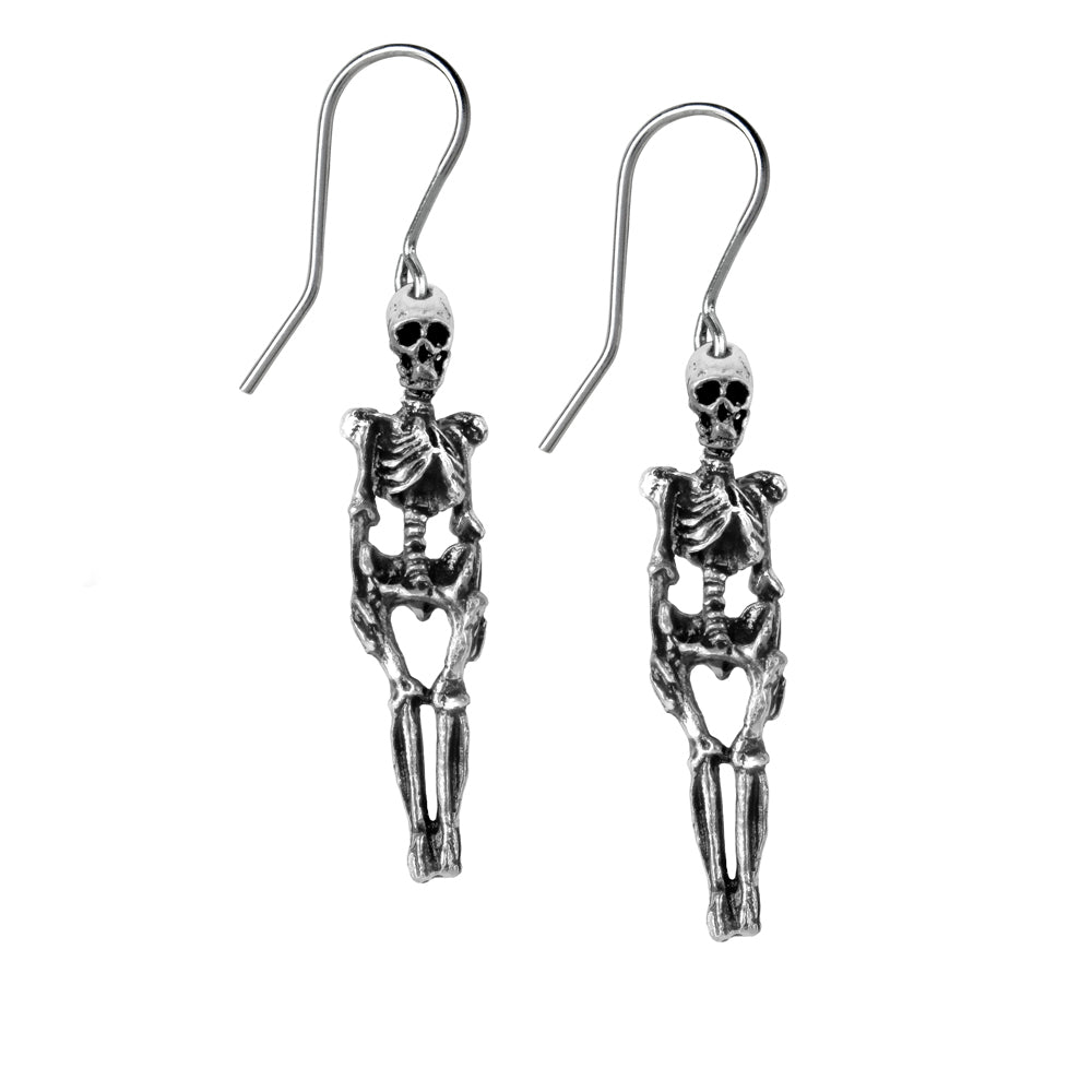 Pewter Skeleton Earrings