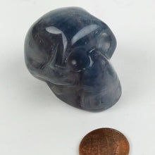 Load image into Gallery viewer, Fluorite Carved Skull 2&quot;

