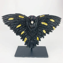 Load image into Gallery viewer, Mercurious Jet Carved Three Eyed Raven Star Ruby
