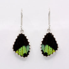 Load image into Gallery viewer, Sunset Moth Wing Sterling Earrings
