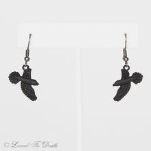 Load image into Gallery viewer, Black Raven Earrings
