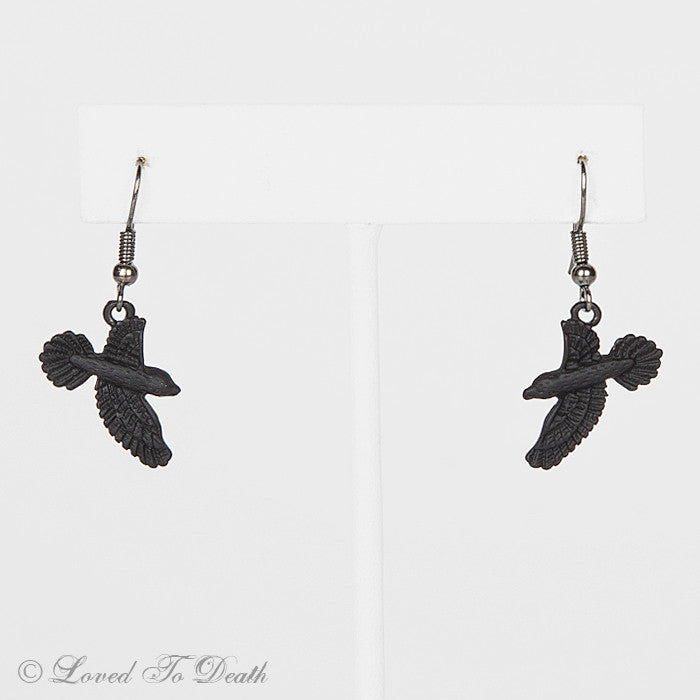 Black Raven Earrings