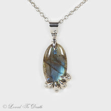 Load image into Gallery viewer, Labradorite Sterling Claw Necklace
