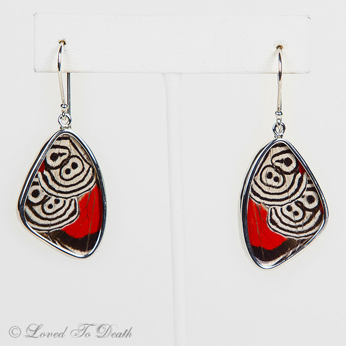 Sterling "88" Butterfly Wing Earrings