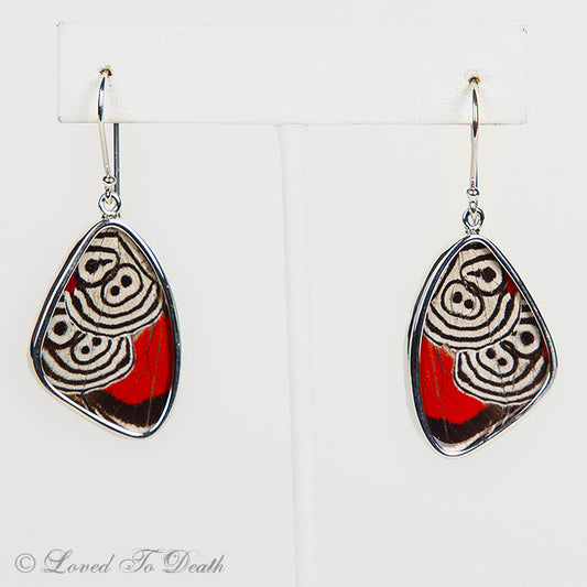 Sterling "88" Butterfly Wing Earrings