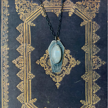Load image into Gallery viewer, SAMPLE Moonstone Coffin Sterling Necklace

