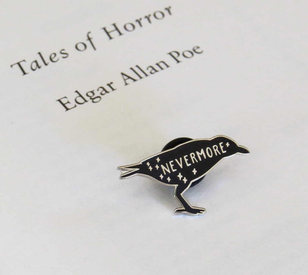 Nevermore Raven Poe Enamel Pin