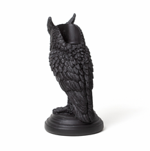 Load image into Gallery viewer, Black Owl Familiar Candleholder
