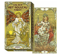 Load image into Gallery viewer, Golden Art Nouveau Tarot Deck
