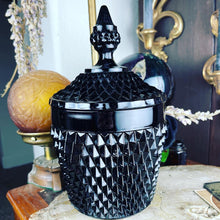 Load image into Gallery viewer, Antique Black Point Amethyst Glass Ice Bucket Cookie Jar
