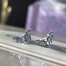 Load image into Gallery viewer, Tiny Bat Sterling Earrings
