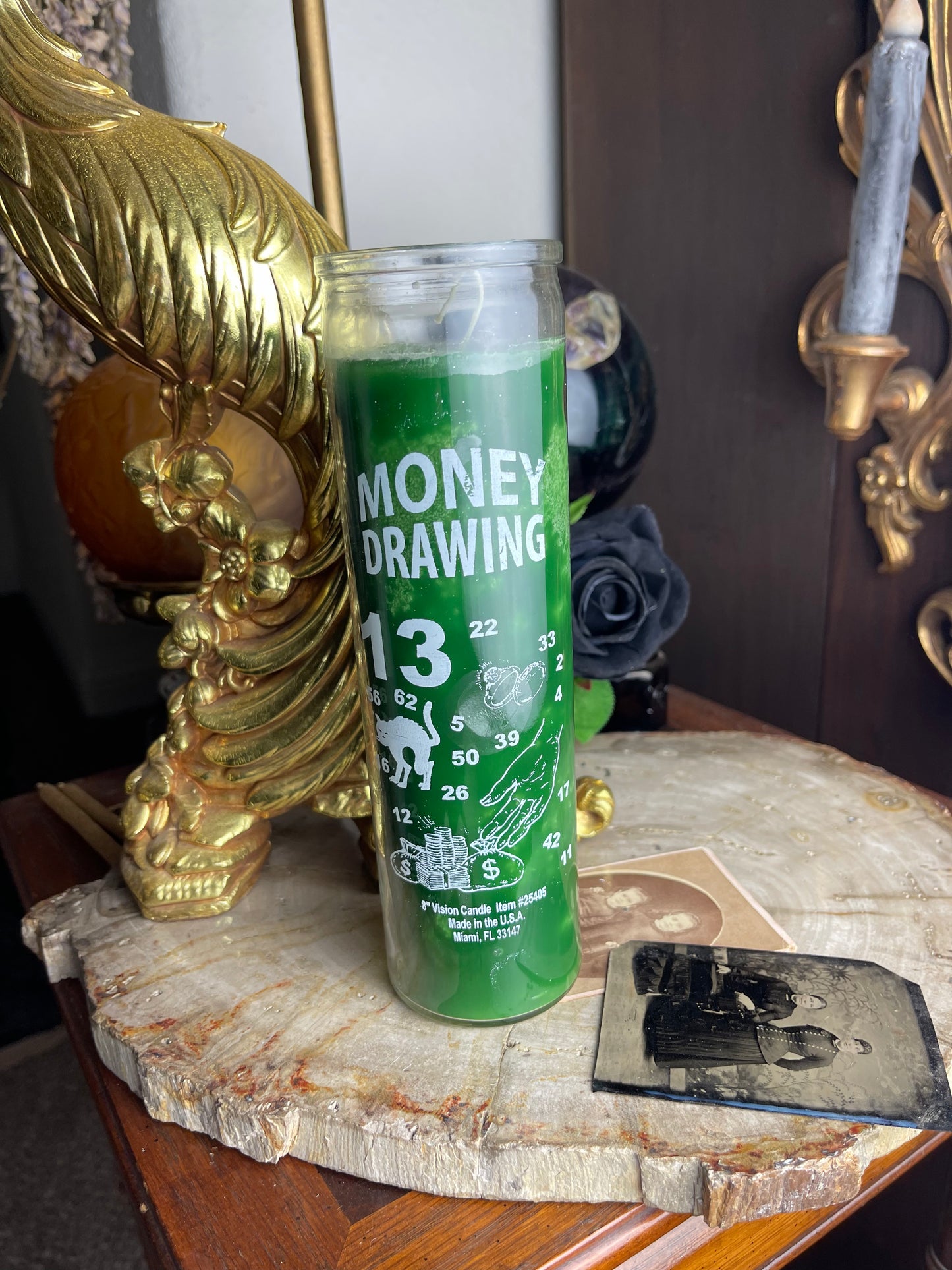 Money Drawing 7 Day Candle