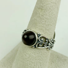 Load image into Gallery viewer, Raven Eye Sterling Ring Glass Taxidermy Eye
