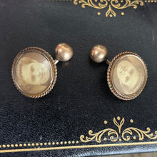 Load image into Gallery viewer, Victorian Mourning Gold Filled Photo Cufflinks
