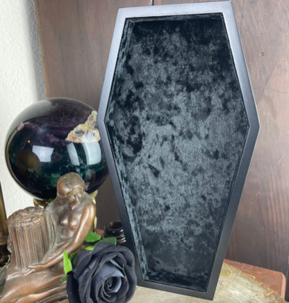 Velvet Coffin Trinket Jewelry Bedside Tray