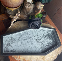 Load image into Gallery viewer, Velvet Coffin Trinket Jewelry Bedside Tray
