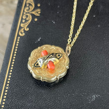 Load image into Gallery viewer, Art Nouveau Coral Branch Taille d’Epergne Pendant Brooch
