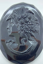 Load image into Gallery viewer, Victorian Mourning French Jet Cameo Brooch
