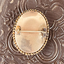 Load image into Gallery viewer, Victorian Mourning Gold Filled Hairwork Brooch
