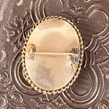 Load image into Gallery viewer, Victorian Mourning Gold Filled Hairwork Brooch
