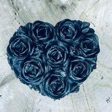 Load image into Gallery viewer, Black Roses Heart Stash Trinket Box
