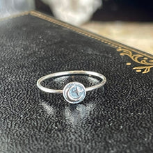 Load image into Gallery viewer, Sterling Silver Crescent Moon &amp; Star Ring
