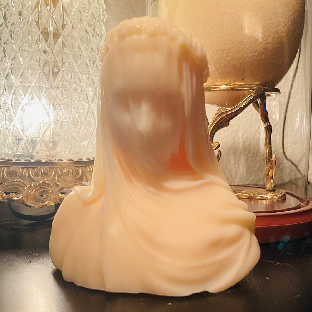 Veiled Woman Sculptural Candle