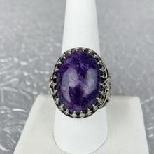 Load image into Gallery viewer, Sterling Charoite Star Ring
