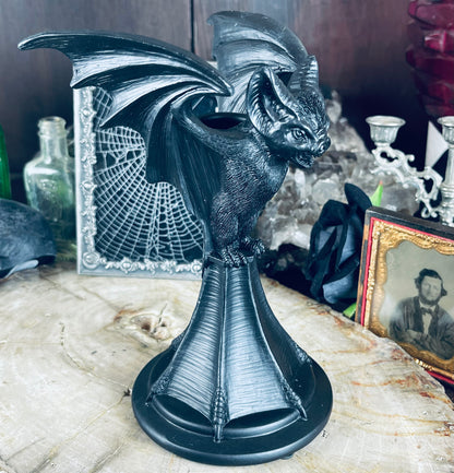 Black Bat Familiar Candleholder