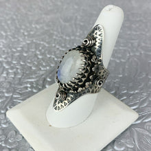 Load image into Gallery viewer, Sterling Moonstone Shield Ring
