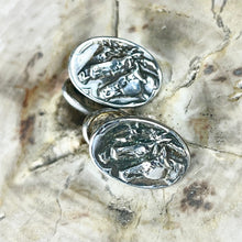 Load image into Gallery viewer, Victorian Sterling Pharaoh’s Horses Cufflinks
