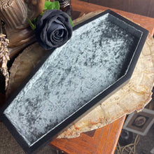 Load image into Gallery viewer, Velvet Coffin Trinket Jewelry Bedside Tray
