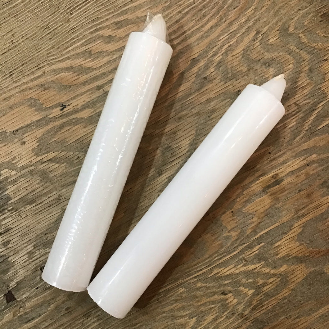 Jumbo White Candle 9”