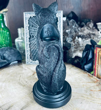 Load image into Gallery viewer, Black Cat Familiar Candleholder
