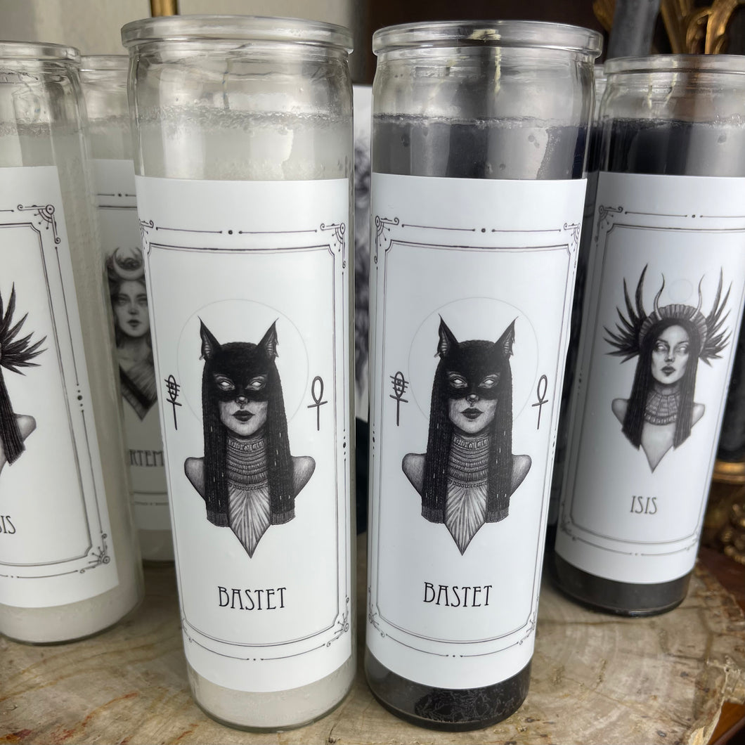 Bastet 7 Day Candle Art By Caitlin McCarthy