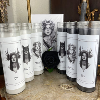 Artemis 7 Day Candle Art By Caitlin McCarthy