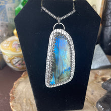 Load image into Gallery viewer, { Slyther } Sterling Labradorite Necklace

