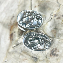 Load image into Gallery viewer, Victorian Sterling Pharaoh’s Horses Cufflinks
