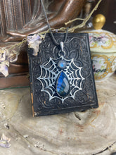 Load image into Gallery viewer, Sterling Widows Web Labradorite &amp; Moonstone Necklace
