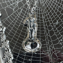 Load image into Gallery viewer, { Muerte } Sterling Tourmalated Quartz Necklace
