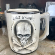 Load image into Gallery viewer, Antique Spirit Drinker Skull Nodder Mug
