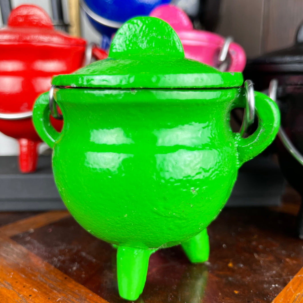 Small Green Cast Iron Cauldron 3