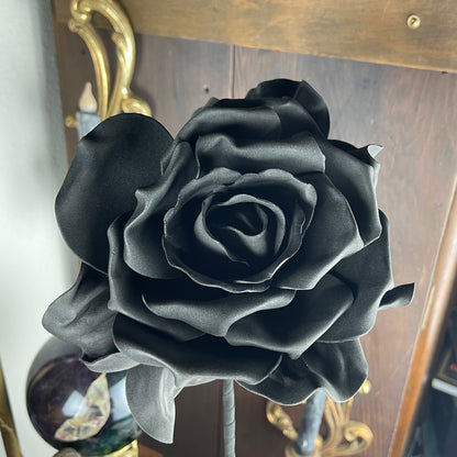 Large Faux Black Rose