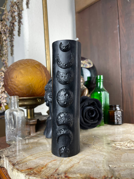 Moon Phases Tower Sculptural Candle