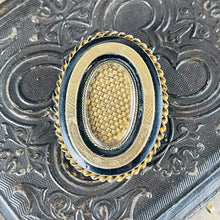 Load image into Gallery viewer, Victorian Mourning Gold Filled Hairwork Brooch
