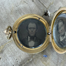 Load image into Gallery viewer, Victorian Mourning Gold Filled Pocket Watch Photo Locket
